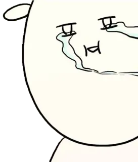 😭 ㅠㅠ piangere, triste, lacrime, cartone animato, emozione telegram sticker