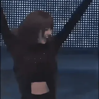 😁 женщина, танцы, чёрные волосы, выступление, K-Pop telegram sticker