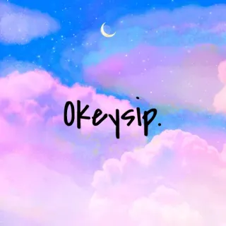 🍭 Okeysip. okaysip, облака, небо, мечтательный, фиолетовый, синий whatsapp sticker