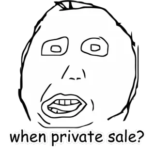 🚰 when private sale? Мем, Интернет-мем, Смешно, Вопрос, Распродажа, Частная распродажа telegram sticker