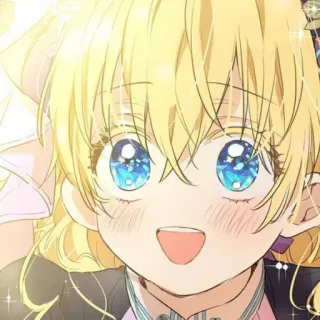 👑 animé, dessin animé, fille, souriante, mignon, étincelant telegram sticker