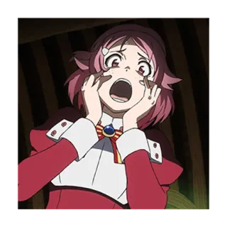😱 anime, scared, character, frightened, cartoon telegram sticker