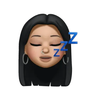 💤 ZZZ 수면, 이모지, 미모지, 만화, 얼굴 telegram sticker