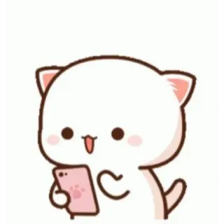 🙂 Katze, süß, Aufkleber, kawaii, Cartoon, Handy telegram sticker