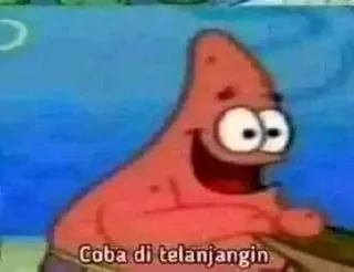 🌟 Patrick Star SpongeBob SquarePants Coba di telanjangin telegram sticker