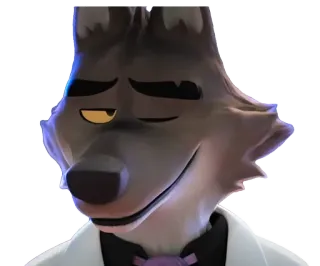 😉 Mr. Wolf The Bad Guys волк, антропоморфный, анимированный, персонаж, the bad guys telegram sticker