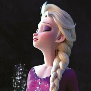 👾 Elsa Frozen Elsa, Frozen, Disney, dibujos animados, princesa, reina de hielo telegram sticker