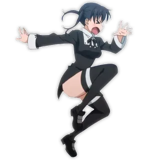 😝 anime, girl, cartoon, woman, illustration, character whatsapp sticker