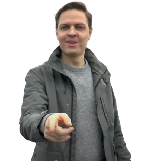 👆 mężczyzna, wskazywanie, osoba, gest telegram sticker