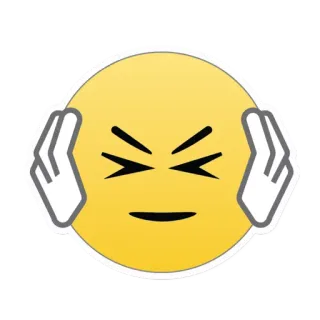 🙉 Emoji, Enojado, Molesto, Frustrado, Expresión telegram sticker