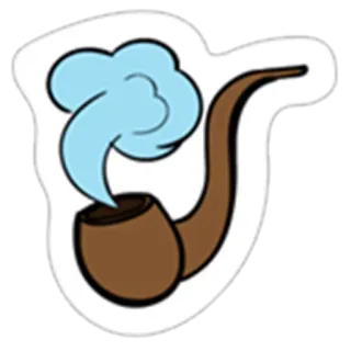 🚬 Tabakpfeife, Pfeife, Rauch, Rauchen, Cartoon Pfeife, Tabak, Cartoon telegram sticker