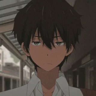 😐 Anime, Chico, Personaje, Manga, Retrato telegram sticker