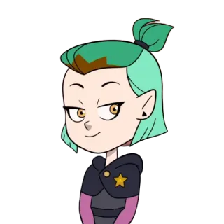 😏 Amity Blight The Owl House อามิตี้ ไบร์ท, บ้านนกฮูก, ดิสนีย์, ตัวละคร, การ์ตูน, แอนิเมชั่น telegram sticker