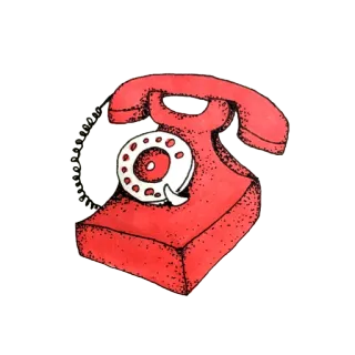 📞 красный телефон, винтажный телефон, дисковый телефон, старый телефон, телефон telegram sticker