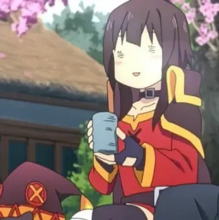 🍵 Megumin Konosuba anime, mage, cute, explosion, kawaii, konosuba telegram sticker