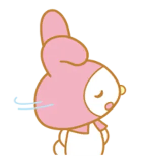 🙄 My Melody Anime, Kawaii, Merah Muda, Sanrio, Lucu telegram sticker