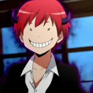 🙂 Karma Akabane Assassination Classroom Anime, Mangá, Karma Akabane, Assassination Classroom, Desenho animado, Demônio telegram sticker