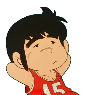 🙁 cartoon, anime, character, boy, relaxed telegram sticker