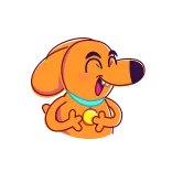 😂 cane, cartone animato, carino, felice, animato, animale domestico, animale telegram sticker