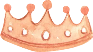 👑 Krone, Aquarell, Königtum, Gold, Prinzessin, König whatsapp sticker