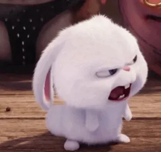 🍓 Snowball The Secret Life of Pets สโนว์บอล, กระต่าย, บันนี่, เรื่องลับแก๊งค์ขนฟู, โกรธ, การ์ตูน telegram sticker