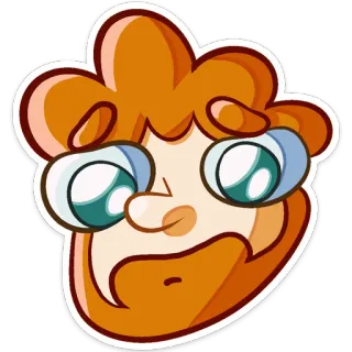 🤔 Desenho animado, Emoji, Triste, Expressão, Rosto, Personagem, Ilustração whatsapp sticker