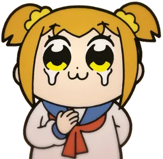 😂 Popuko Pop Team Epic Pop Team Epic, Popuko, anime, manga, crying, character telegram sticker