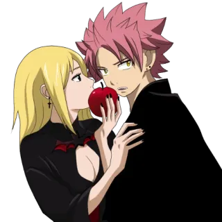 🖤 Anime, Beijo, Gótico, Maçã vermelha telegram sticker