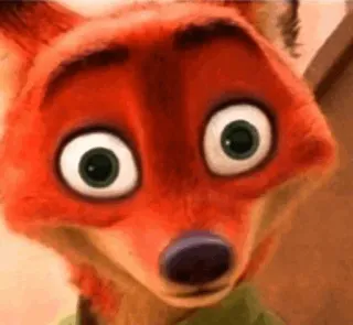 📍 Nick Wilde Zootopia fuchs, cartoon, lustig, tier, ausdruck, disney, animiert telegram sticker