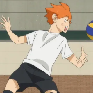 ☀️ Hinata Shoyo Haikyu!! anime, haikyuu, hinata shoyo, volleyball, sports anime telegram sticker