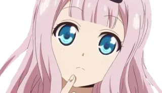 🤔 Chika Fujiwara Kaguya-sama: Love Is War 动漫, 千花, 藤原千花, 辉夜大小姐, 辉夜大小姐想让我告白, 可爱, 粉色头发, 漫画 telegram sticker
