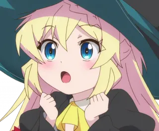 😮 anime, cute, girl, chibi, witch, kawaii telegram sticker