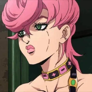 👀 Trish Una JoJo's Bizarre Adventure 动漫, 粉色头发, 角色, JOJO, 特莉休 telegram sticker