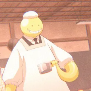 😀 Koro-sensei Assassination Classroom Anime, Chef, Cozinha, Professor, Tentáculo telegram sticker