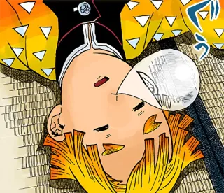 😴 Zenitsu Agatsuma Demon Slayer Anime, Manga, Demon Slayer, Zenitsu, Personaje whatsapp sticker