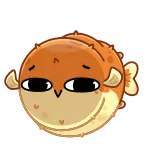 👀 Cartoon, Fisch, Kugelfisch, Tier, Süß whatsapp sticker