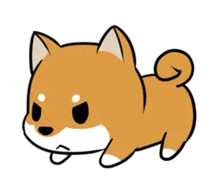 😠 Hund, Shiba Inu, süß, Tier, Cartoon, Haustier, Meme whatsapp sticker