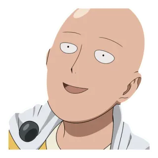 🤣 Saitama One-Punch Man Anime, One Punch Man, Saitama, Bohater, Łysy, Śmieszne telegram sticker