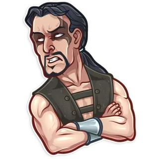 🙄 Warden For Honor spel, personage, pantser, bewaker, mannelijk, vechten telegram sticker