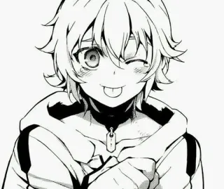😜 Anime, Mangá, Personagem, Piscadela, Fofo telegram sticker