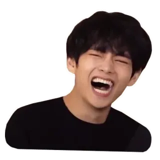 😂 V cantante, ridere, K-pop, persona, sorriso telegram sticker