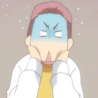 ➰ anime, personaggio, preoccupato, carino, nervoso whatsapp sticker