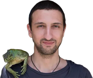 😆 man, lizard, reptile, iguana, animal, portrait telegram sticker