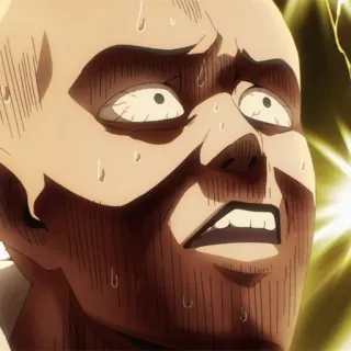 😲 anime, shocked, sweat, face, expression telegram sticker