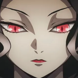 🍷 Muzan Kibutsuji Demon Slayer Аниме, Демон, Зло, Красные глаза, Злодей, Монстр telegram sticker