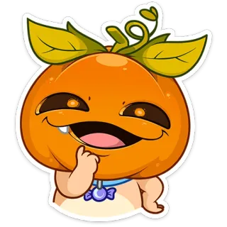 🎃 カボチャ, ハロウィン, 漫画, 可愛い, ステッカー, カワイイ, キャラクター, オレンジ telegram sticker