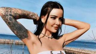 🍷 woman, tattoo, beauty, girl, person, arm tattoo telegram sticker