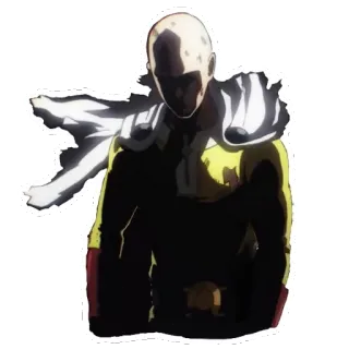 😠 Saitama One-Punch Man anime, one punch man, saitama, hero, manga telegram sticker