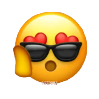 😎 絵文字, 愛, サングラス, ハート, 炎, 愛 絵文字 telegram sticker