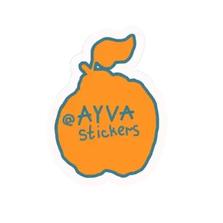 🍐 @AYVA stickers pegatina, naranja, ayva, pegatinas telegram sticker